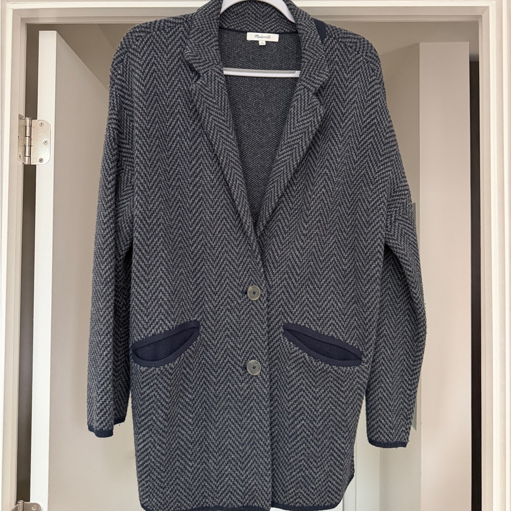 Women's Gray Herringbone Blazer by Madewell